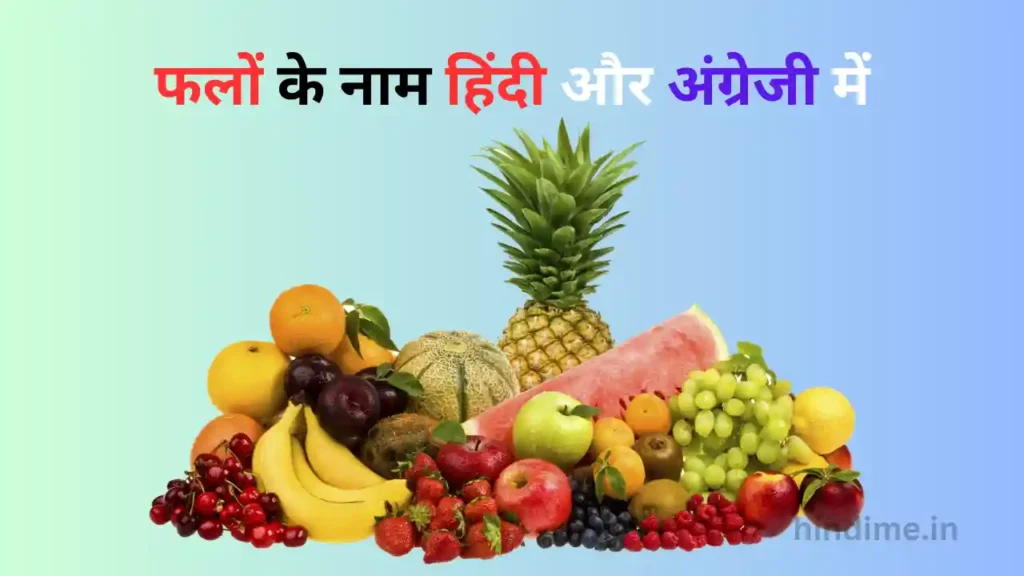 Fruits Name in English and Hindi